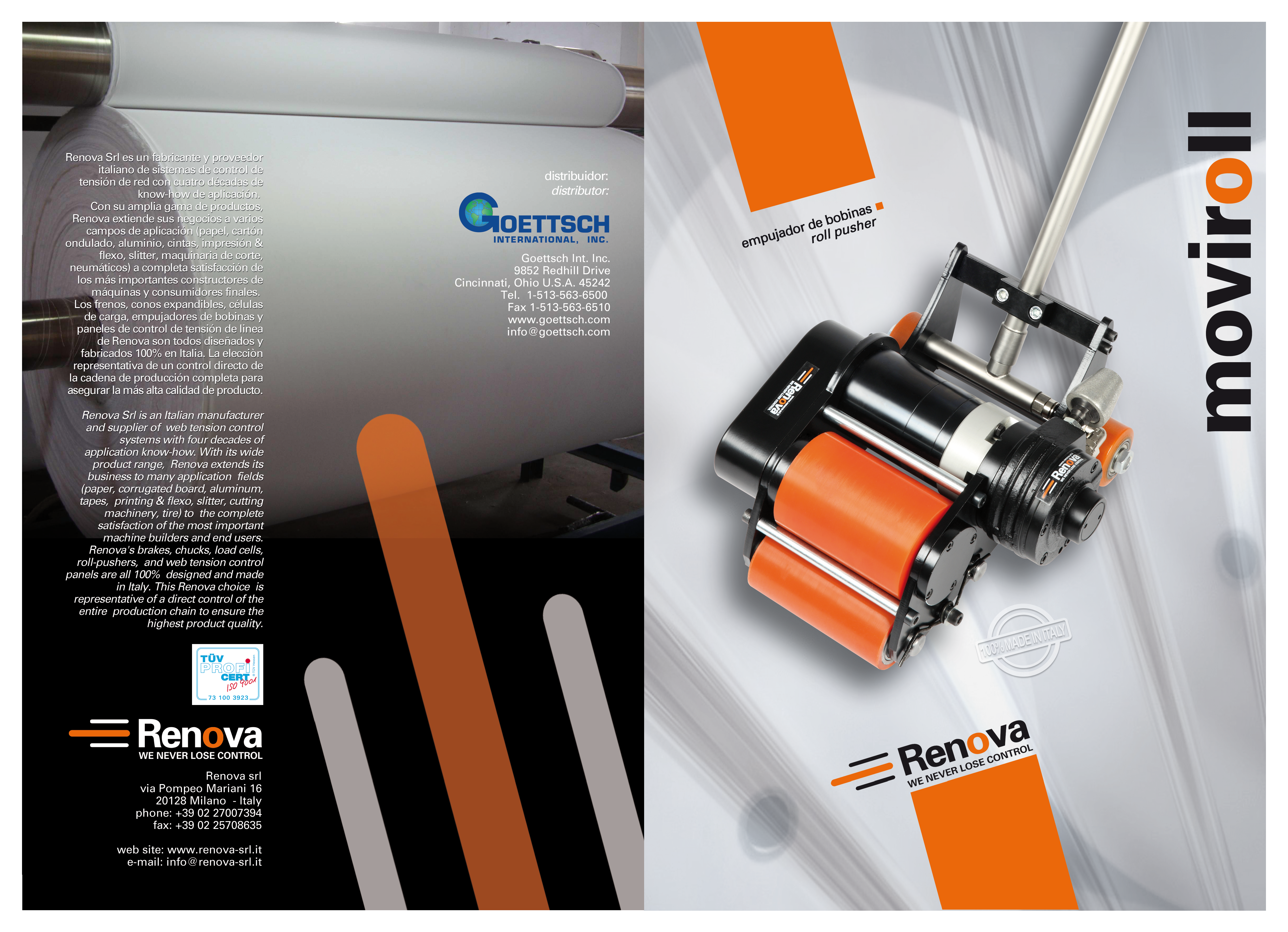 Read more about roll moving equipment in the Renova Moviroll brochure 
