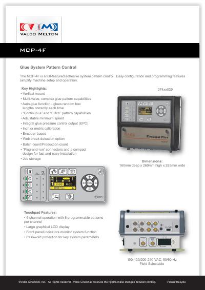 Valco Melton MCP-4F Glue Pattern Control preview