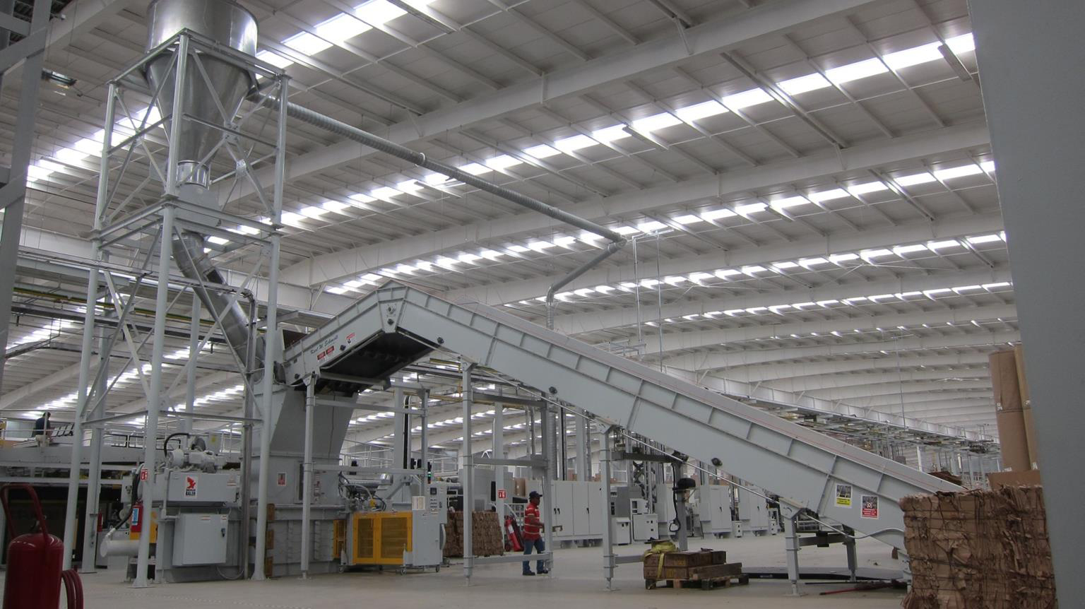 Recycling / scrap system for a new high-speed corrugator — Mexico sheet-feeder plant.