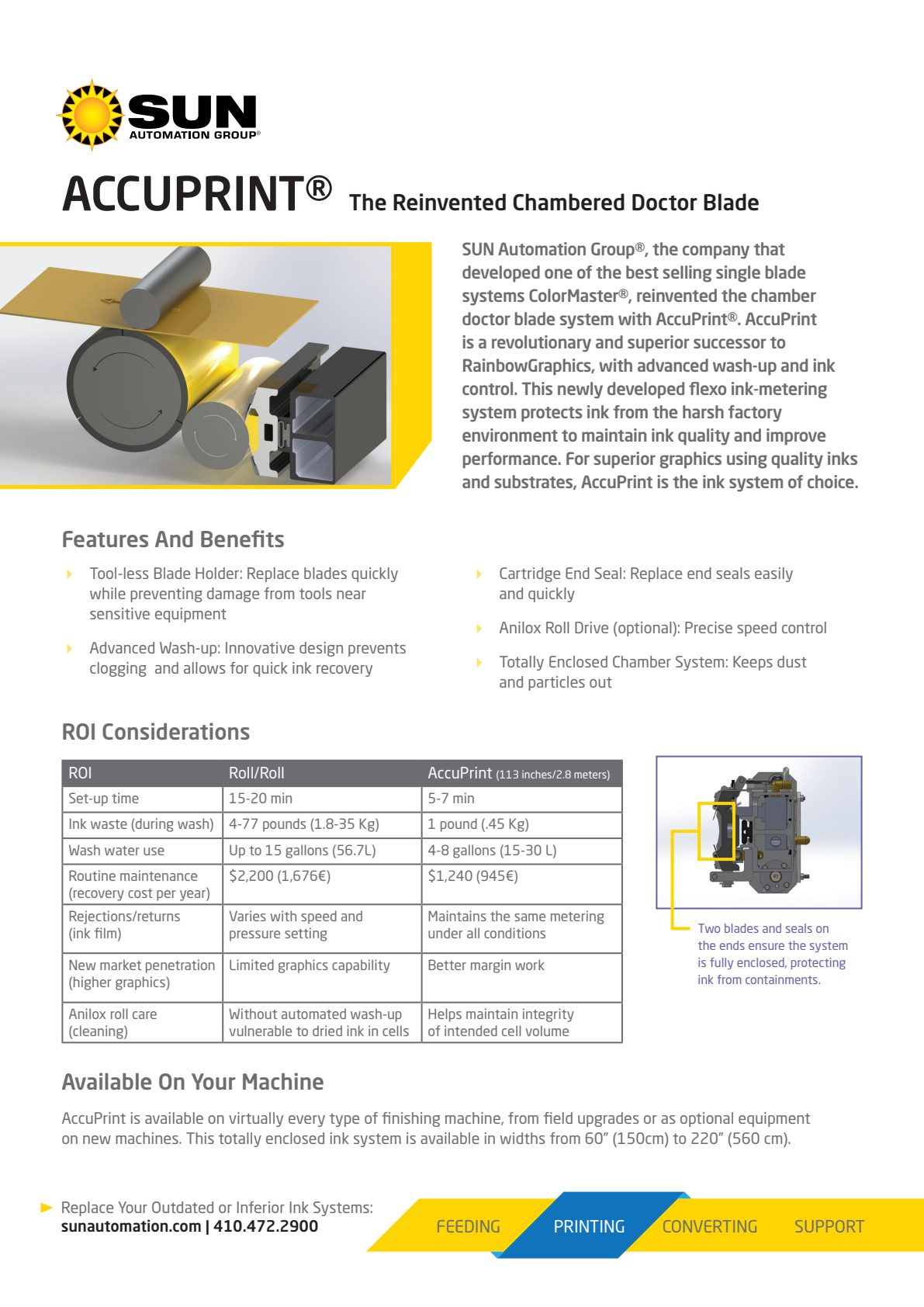AccuPrint Dual Chambered Ink System Brochure A4 preview
