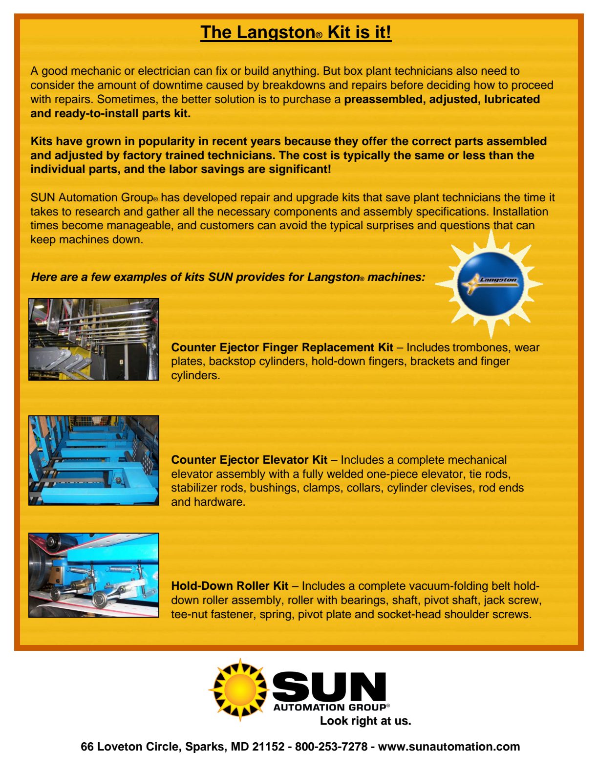 Langston Repair and Upgrade Kits preview