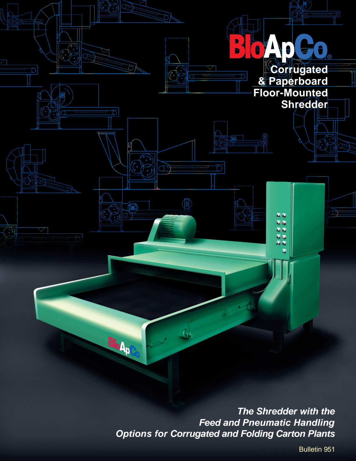 Bloapco Floor Mounted Shredder Bulletin 951 Brochure preview