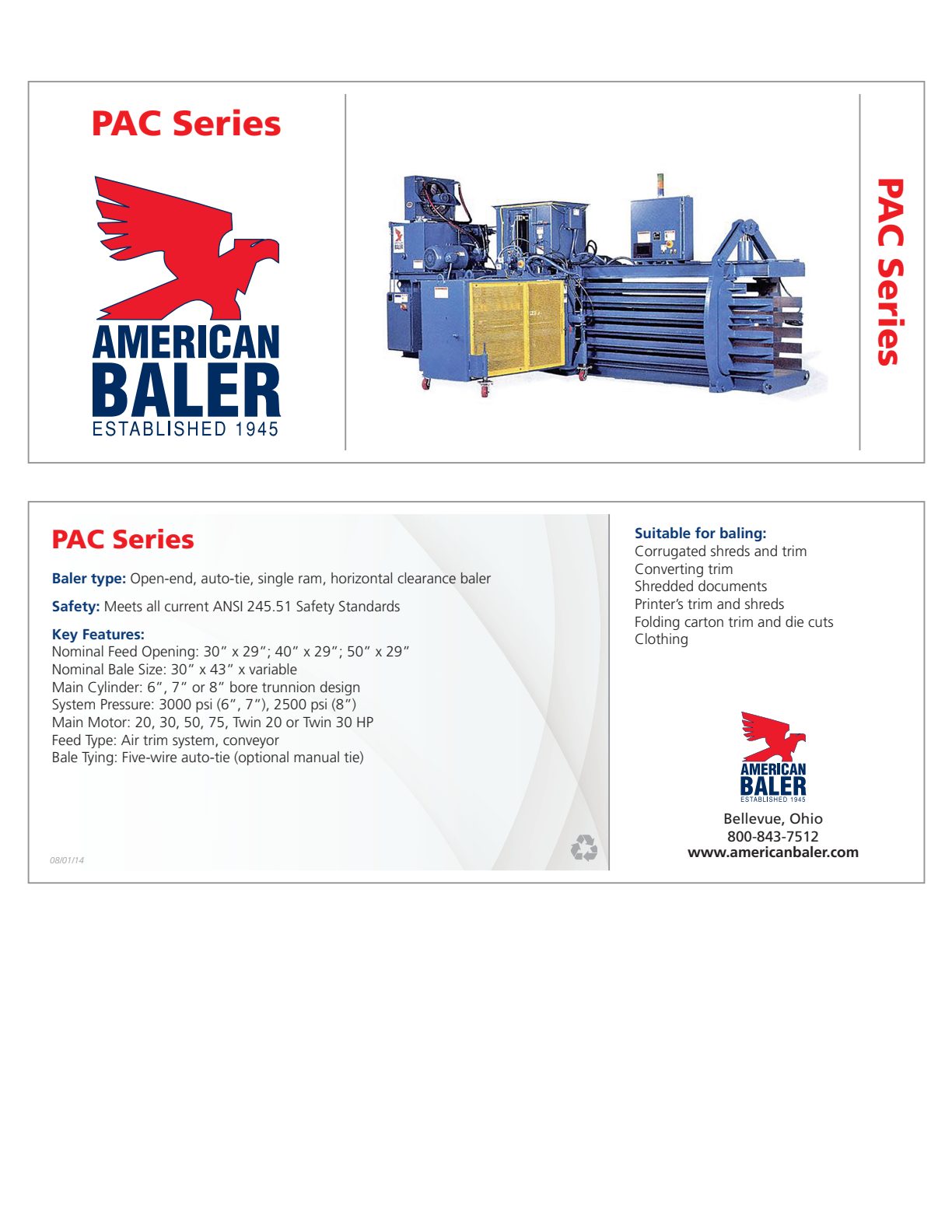 American Baler PAC Series Brochure preview