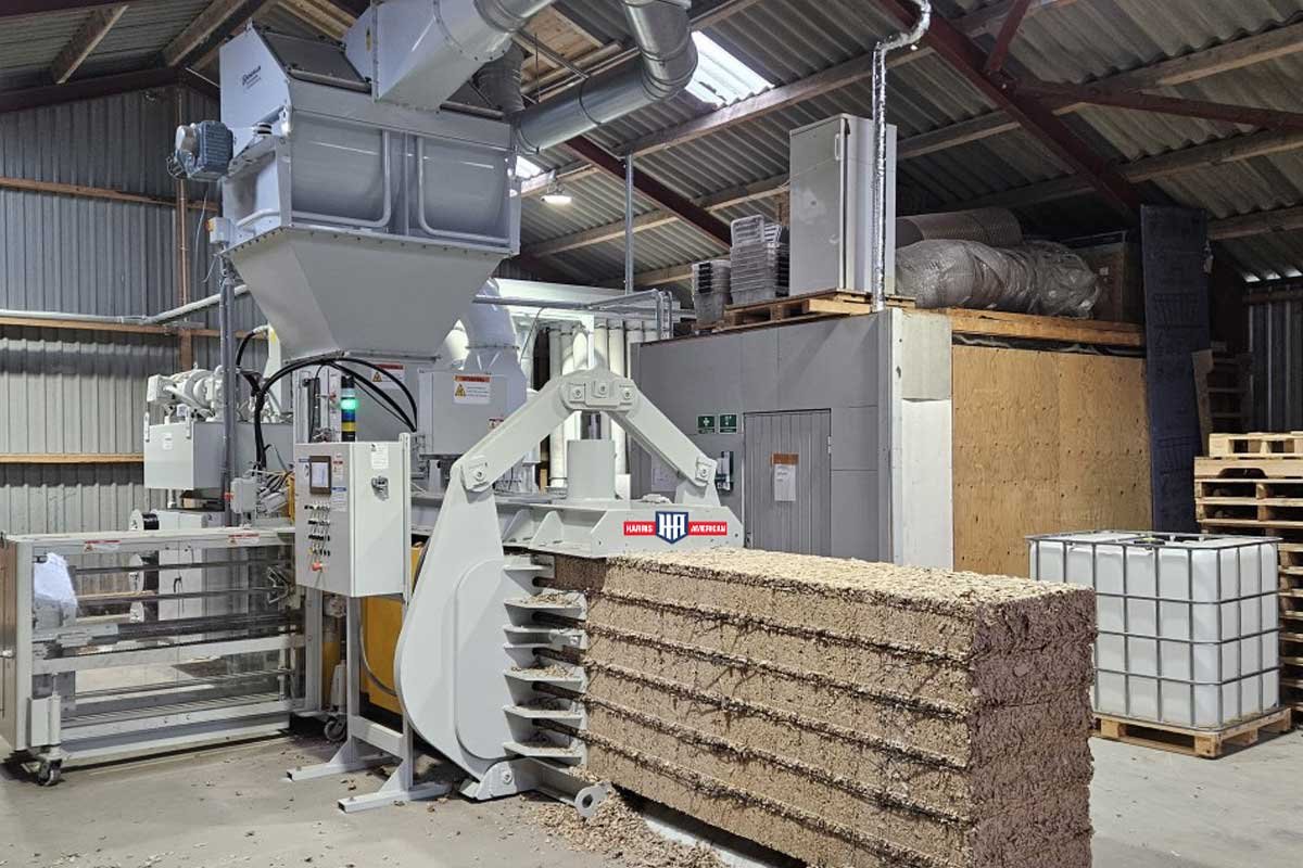 Harris American 29N Series baler installed in a plant