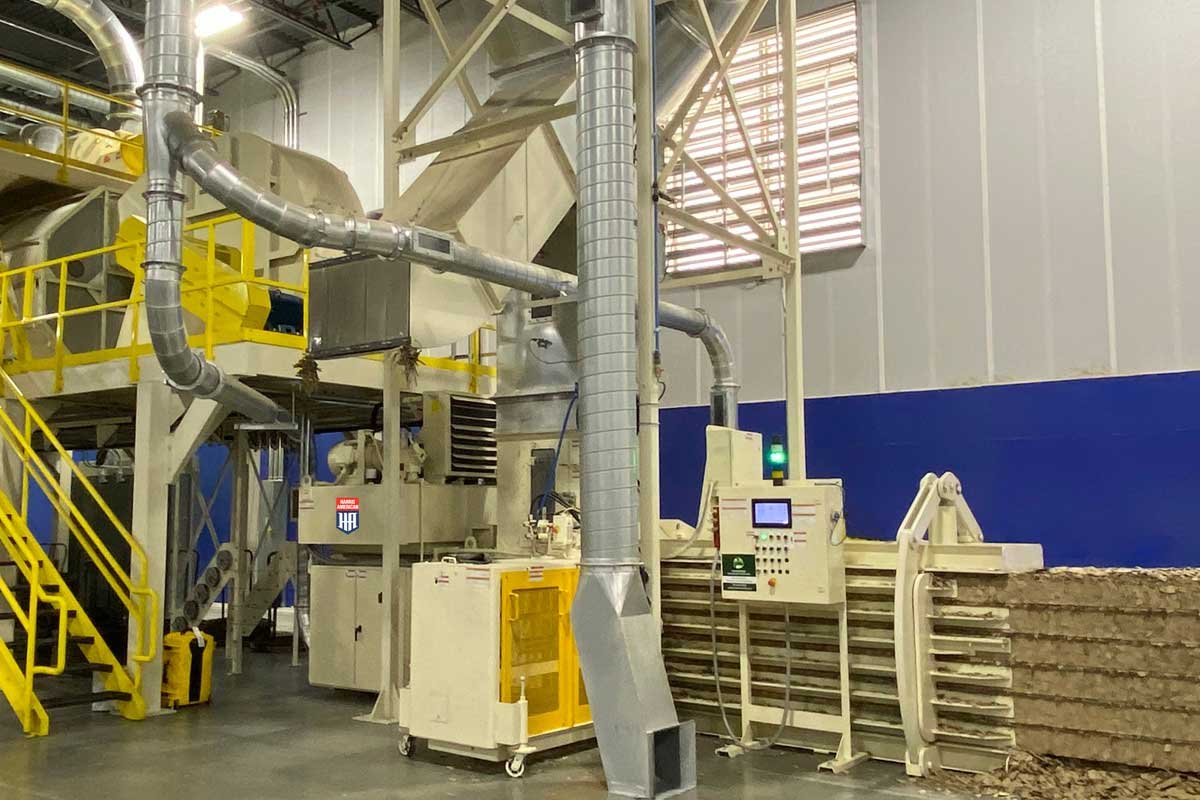 Harris American PAC Series baler installed in a plant