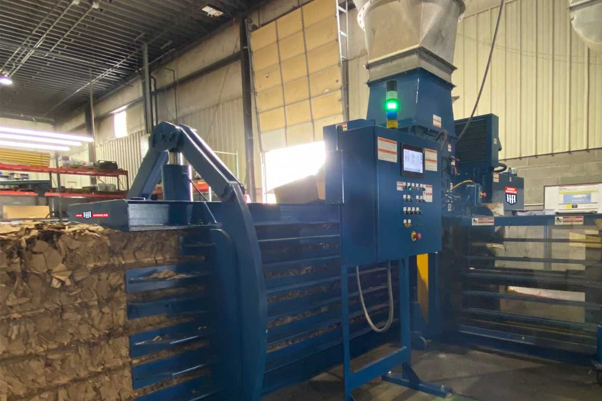 Harris American PAC Series baler with finished bales