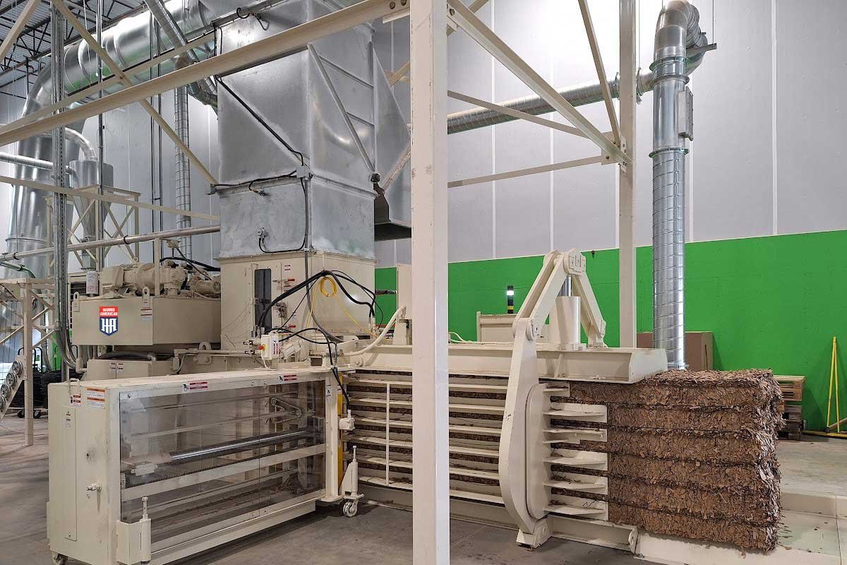 Harris American WN Series baler installed in a plant