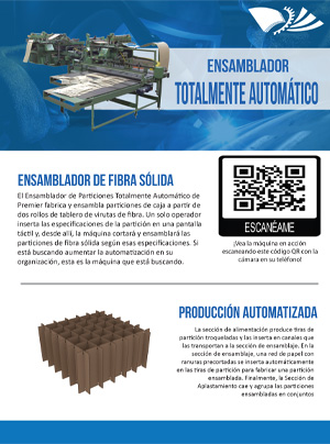 Obtendrá información ampliada sobre los equipos disponibles para fabricación de particiones de Premier Paper Converting Machinery en el folleto