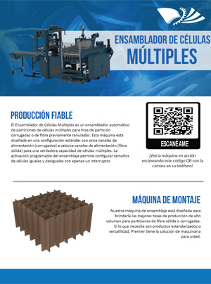Obtendrá información ampliada sobre los equipos disponibles para fabricación de particiones de Premier Paper Converting Machinery en el folleto