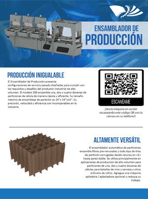Obtendrá información ampliada sobre los equipos disponibles para fabricación de particiones de Premier Paper Converting Machinery en el folleto